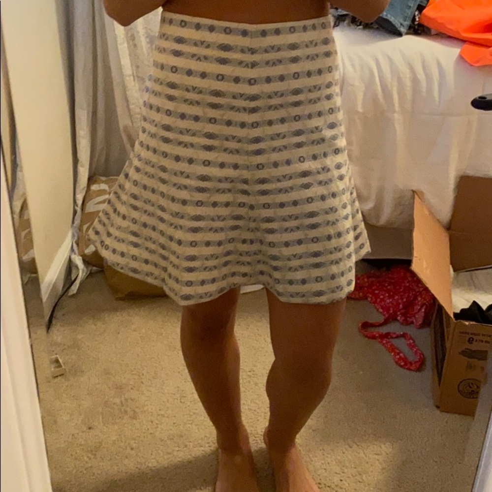 Blue high wasted j crew skirt